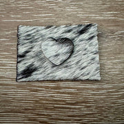 On A Whim Hats Cowhide Heart Iron-On Patch