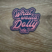 On A Whim Hats Cursive Question Script Iron-On Patch