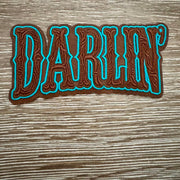 On A Whim Hats Darlin' Western Letters Iron-On Patch