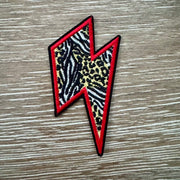 On A Whim Hats Animal Print Lightning Bolt Iron-On Patch