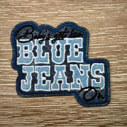 On A Whim Hats Blue Jeans Denim Iron-On Patch