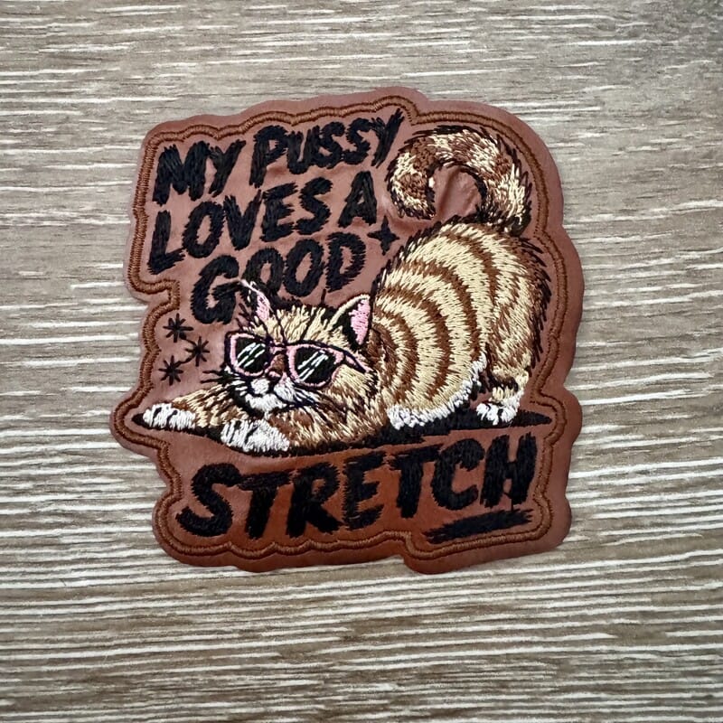 On A Whim Hats Cat Stretch Sassy Iron-On Patch