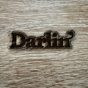 On A Whim Hats Darlin' Wood-Tone Iron-On Patch