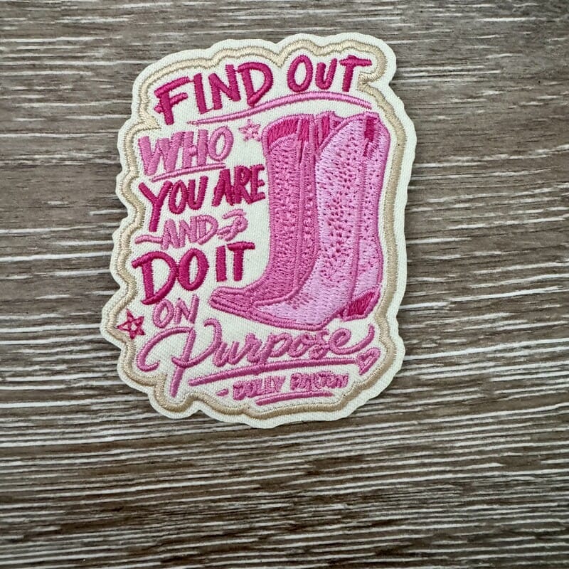 On A Whim Hats Find Out Who You Are Cowgirl Boots Iron-On Patch