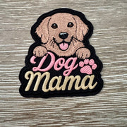 On A Whim Hats Golden Retriever Dog Mama Iron-On Patch