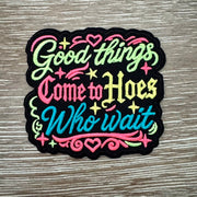 On A Whim Hats Good Things Come Sassy Saying Iron-On Patch
