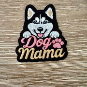 On A Whim Hats Husky Dog Mama Iron-On Patch