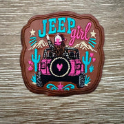 On A Whim Hats Jeep Girl Off-Road Iron-On Patch