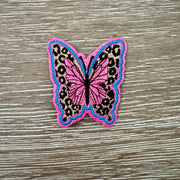 On A Whim Hats Leopard Print Butterfly Iron-On Patch