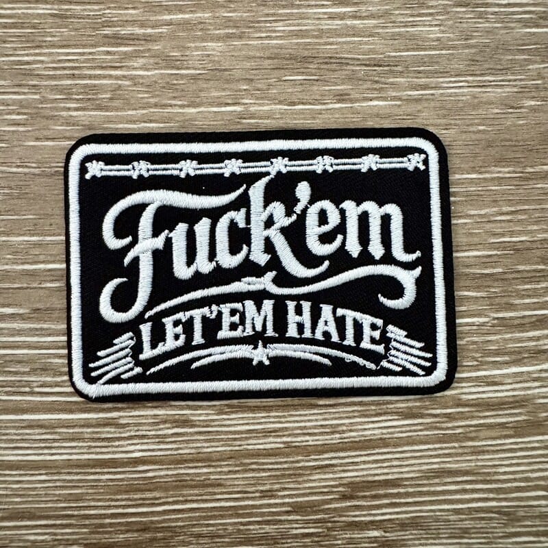 On A Whim Hats Let Em Hate Bold Statement Iron-On Patch