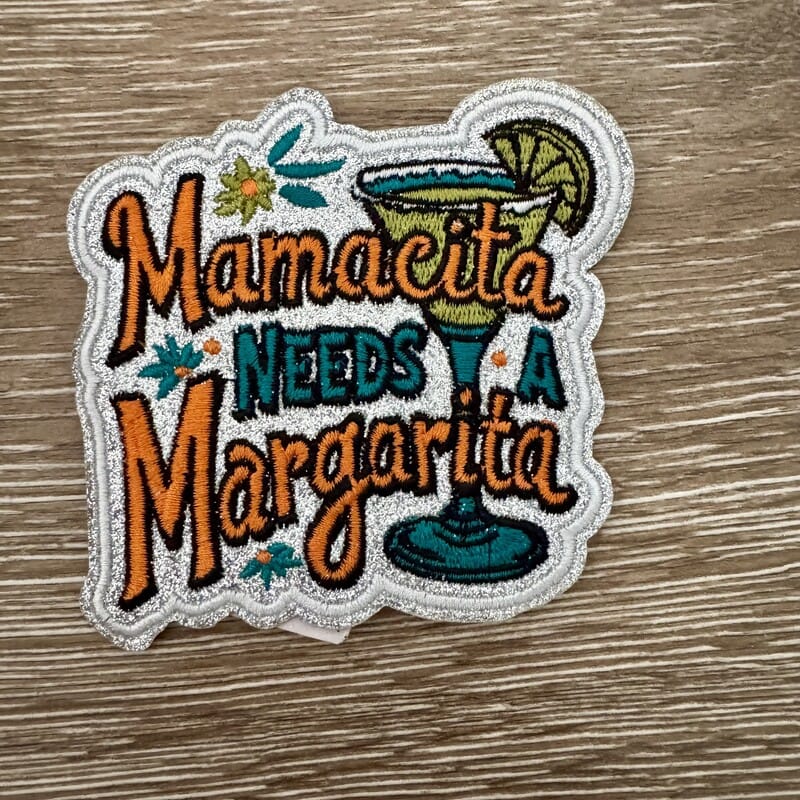 On A Whim Hats Mamacita Needs a Margarita Iron-On Patch