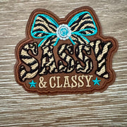 On A Whim Hats Sassy & Classy Zebra Bow Iron-On Patch
