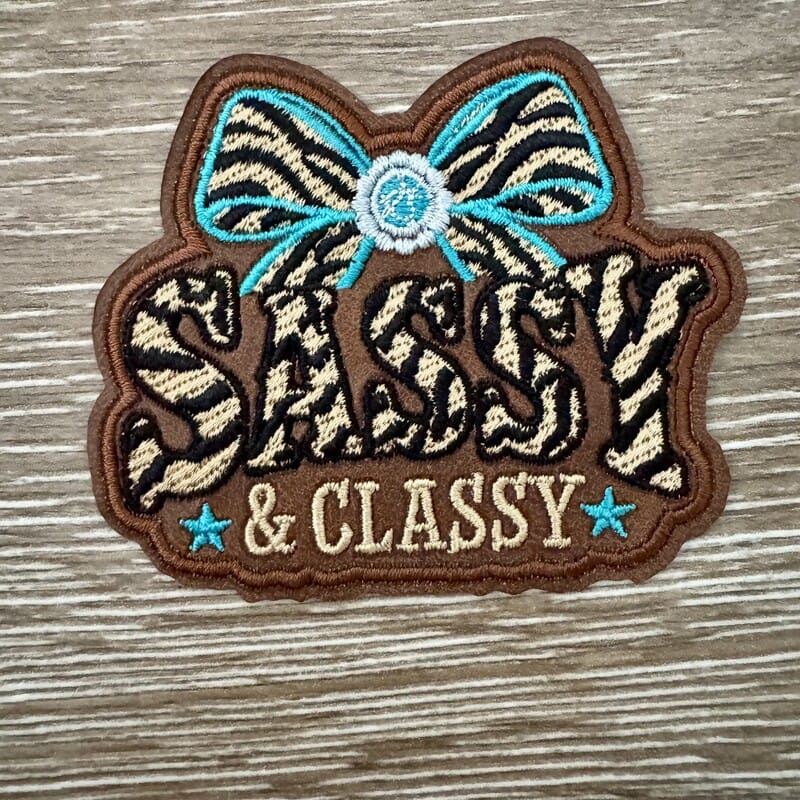 On A Whim Hats Sassy & Classy Zebra Bow Iron-On Patch