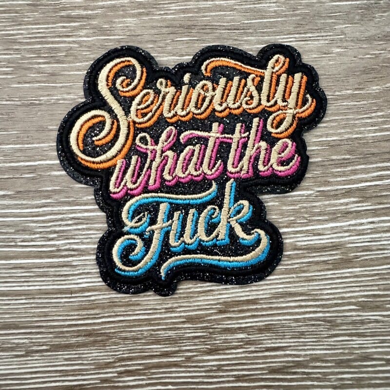 On A Whim Hats Seriously What The Iron-On Patch