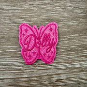 On A Whim Hats Sparkle Butterfly Name Iron-On Patch