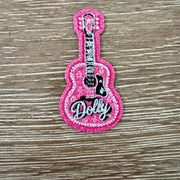 On A Whim Hats Sparkle Guitar Country Star Iron-On Patch
