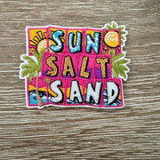 On A Whim Hats Sun Salt Sand Beach Mosaic Iron-On Patch