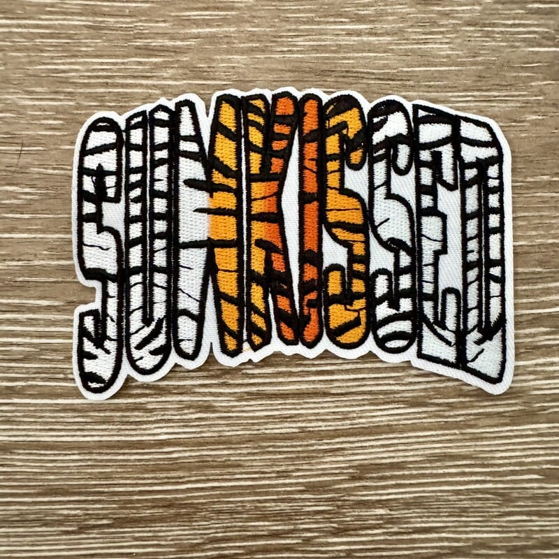 On A Whim Hats Sunkissed Tiger Stripe Iron-On Patch