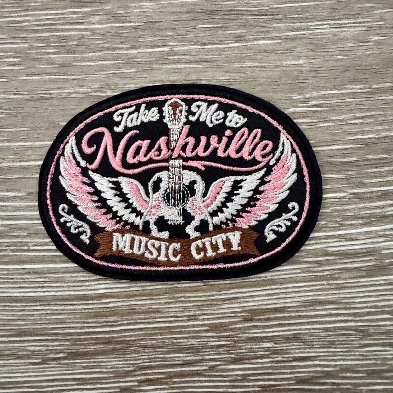 On A Whim Hats Take Me to Nashville Music City Iron-On Patch