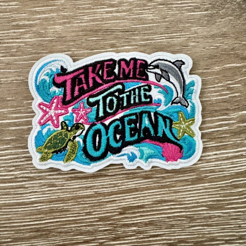 On A Whim Hats Take Me To The Ocean Iron-On Patch