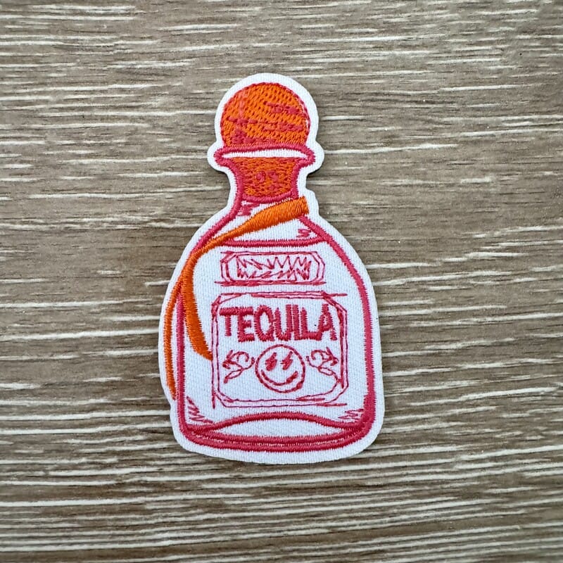 On A Whim Hats Tequila Bottle Iron-On Patch