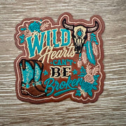 On A Whim Hats Wild Hearts Western Iron-On Patch