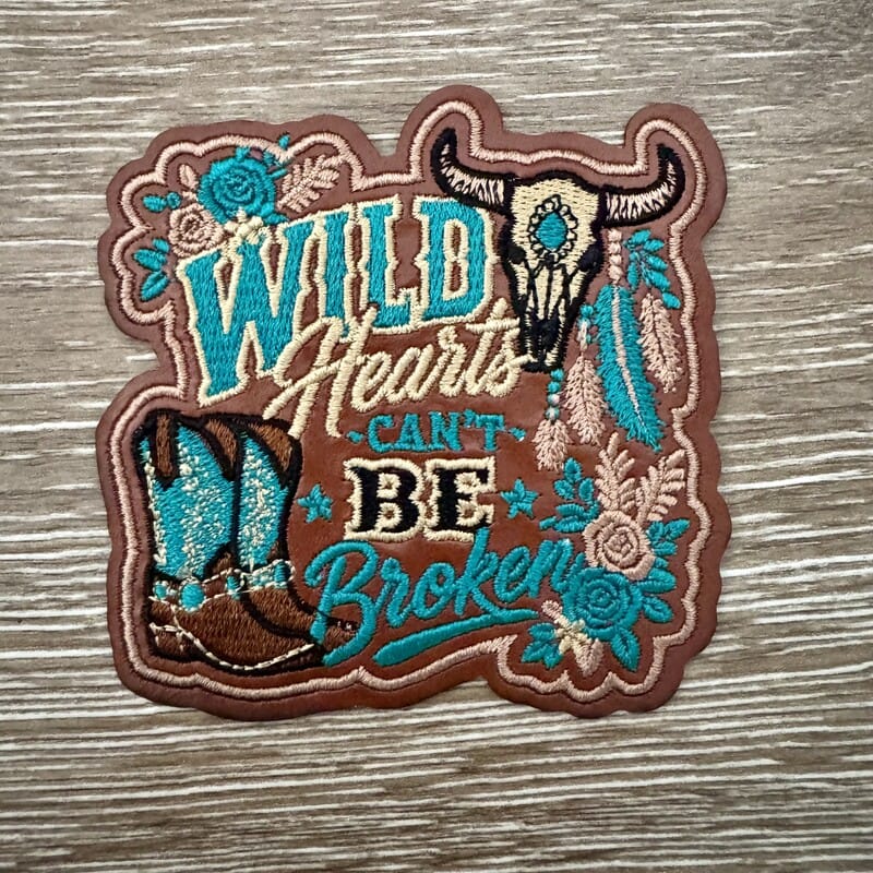On A Whim Hats Wild Hearts Western Iron-On Patch