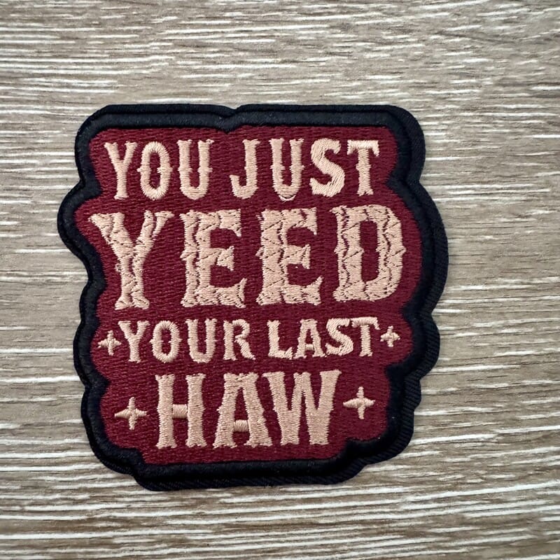 On A Whim Hats Yeehaw Western Saying Iron-On Patch