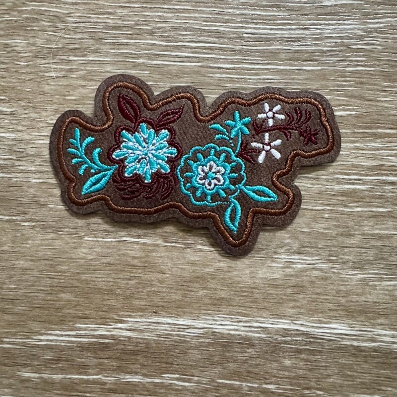 On A Whim Hats Desert Blooms Floral Iron-On Patch