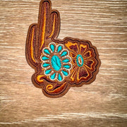 On A Whim Hats Desert Cactus & Concho Iron-On Patch