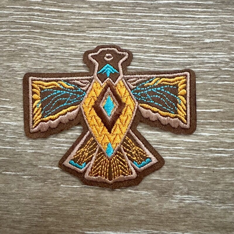 On A Whim Hats Desert Thunderbird Iron-On Patch