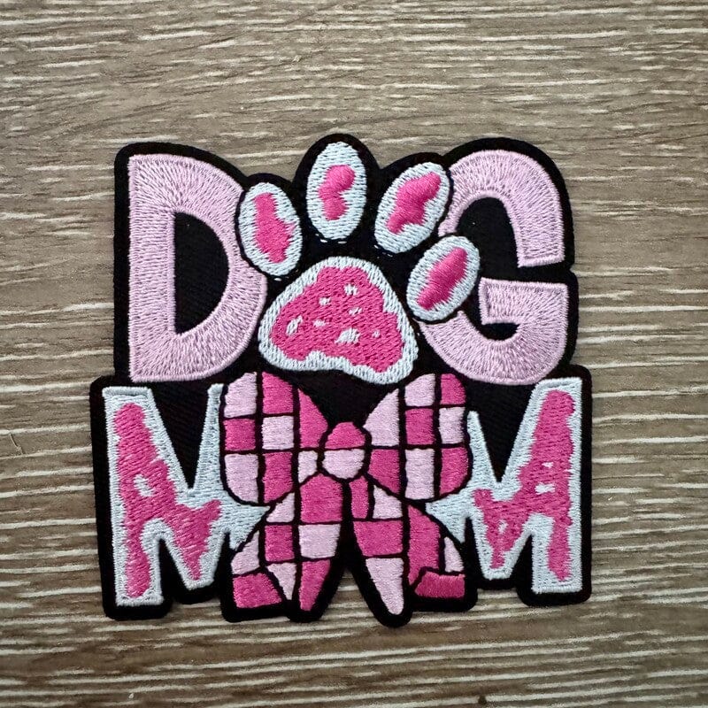 On A Whim Hats Dog Mom Iron-On Patch