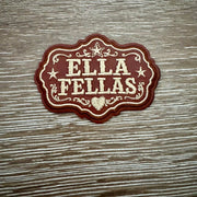 On A Whim Hats Ella Fellas Leather Iron-On Patch