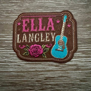 On A Whim Hats Ella Langley Guitar Iron-On Patch