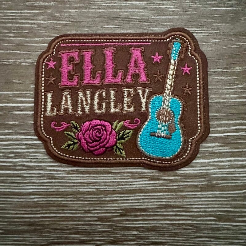 On A Whim Hats Ella Langley Guitar Iron-On Patch
