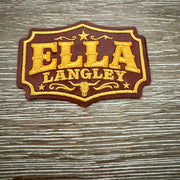 On A Whim Hats Ella Langley Leather Iron-On Patch