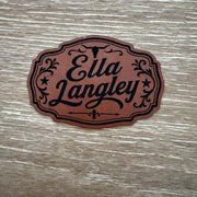 On A Whim Hats Ella Langley Leather Iron-On Patch