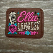 On A Whim Hats Ella Langley Microphone Iron-On Patch