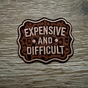 On A Whim Hats Expensive And Difficult Iron-On Patch
