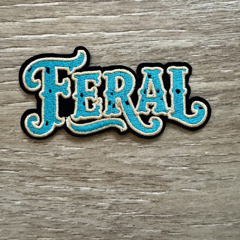 On A Whim Hats Feral Iron-On Patch