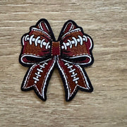 On A Whim Hats Football Bow Iron-On Patch