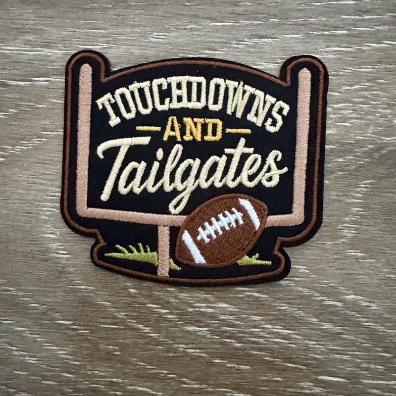 On A Whim Hats Football Goal Post &amp; Tailgate Iron-On Patch