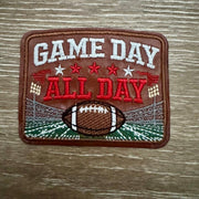 On A Whim Hats Game Day All Day Football Iron-On Patch