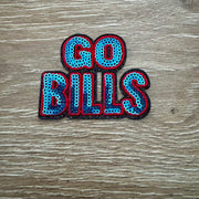 On A Whim Hats Go Bills Sequin Iron-On Patch