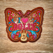 On A Whim Hats Guitar Butterfly Country Heart Iron-On Patch