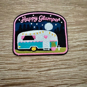 On A Whim Hats Happy Glamper Iron-On Patch