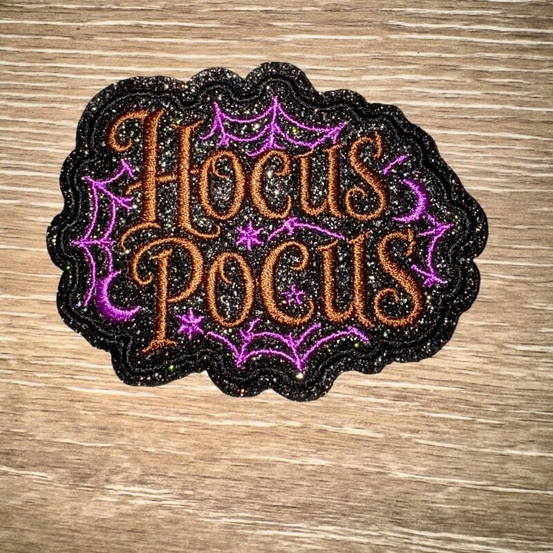 On A Whim Hats Hocus Pocus Spiderweb Glitter Iron-On Patch