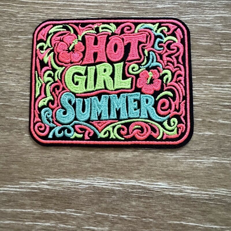On A Whim Hats Hot Girl Summer Iron-On Patch