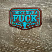 On A Whim Hats I Don't Give A F*ck Iron-On Patch