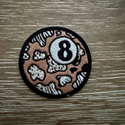 On A Whim Hats Leopard Eight Ball Iron-On Patch